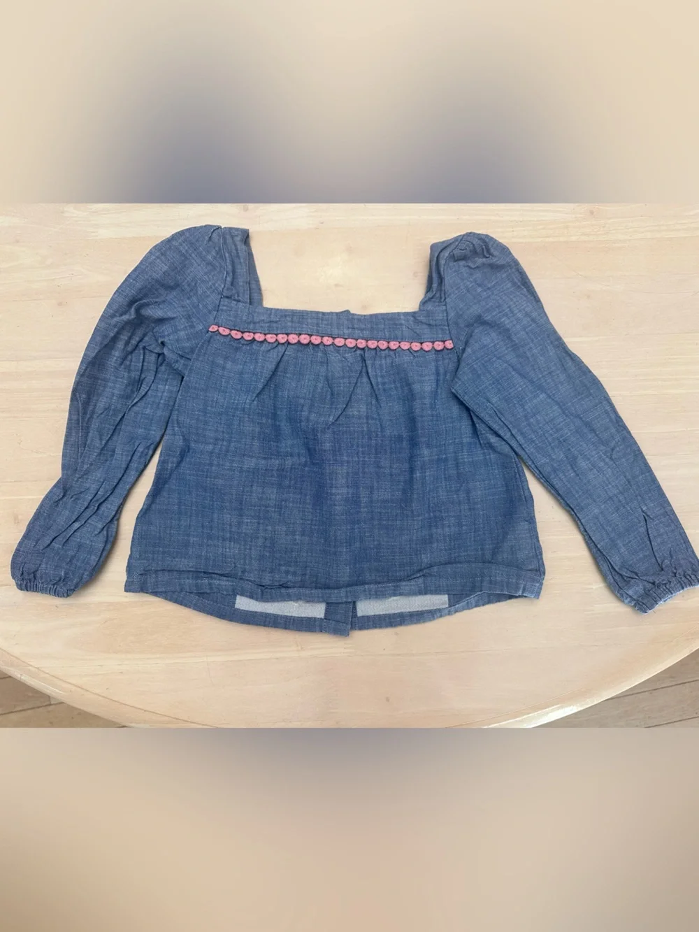 NWOT Gymboree Floral Embroidered Chambray Shirt